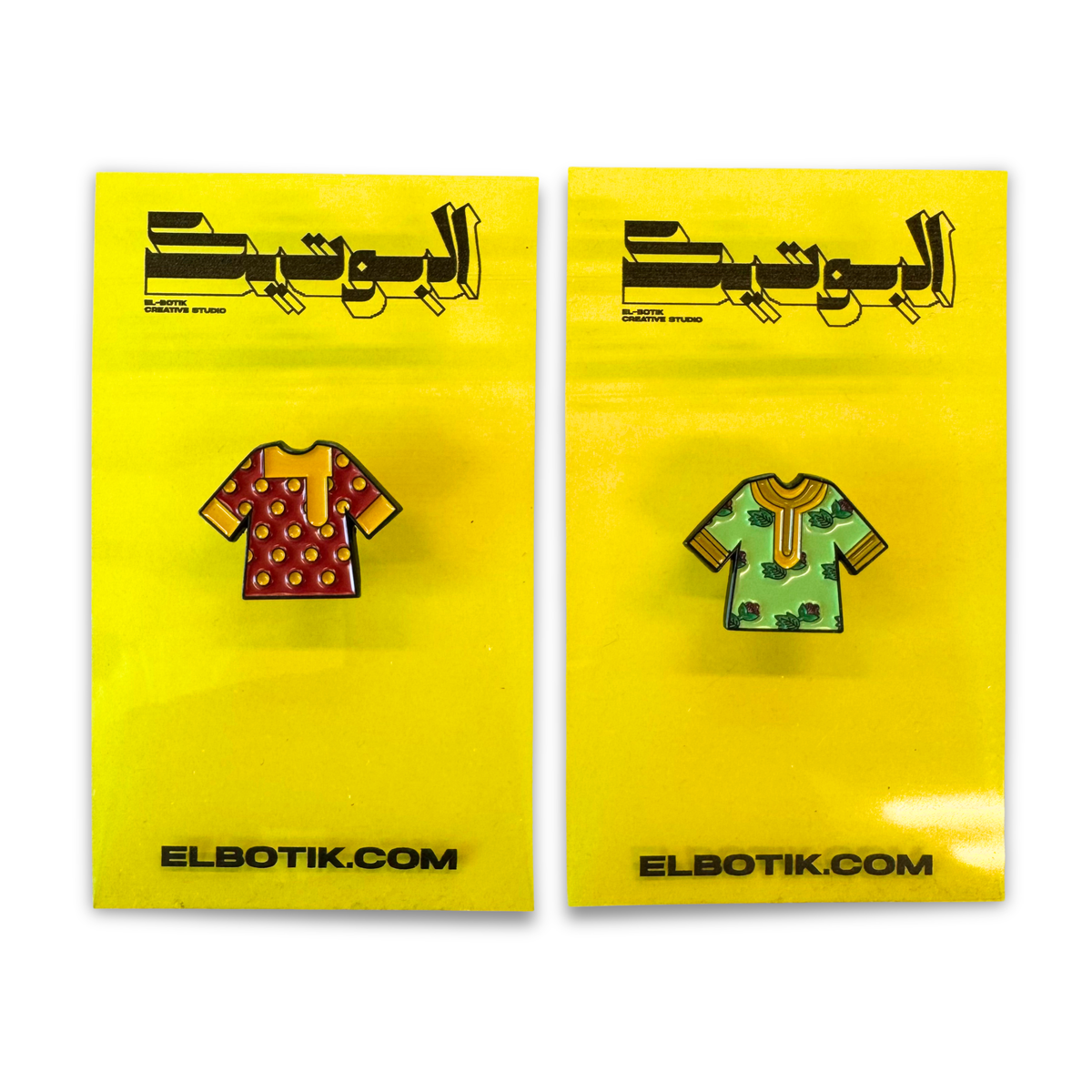 Mokhawar dress pins on backing card