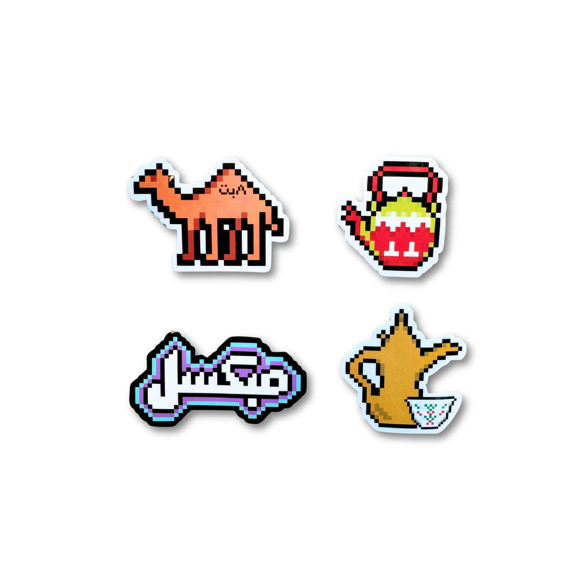 Pixelated desert sticker set by Elbotik
