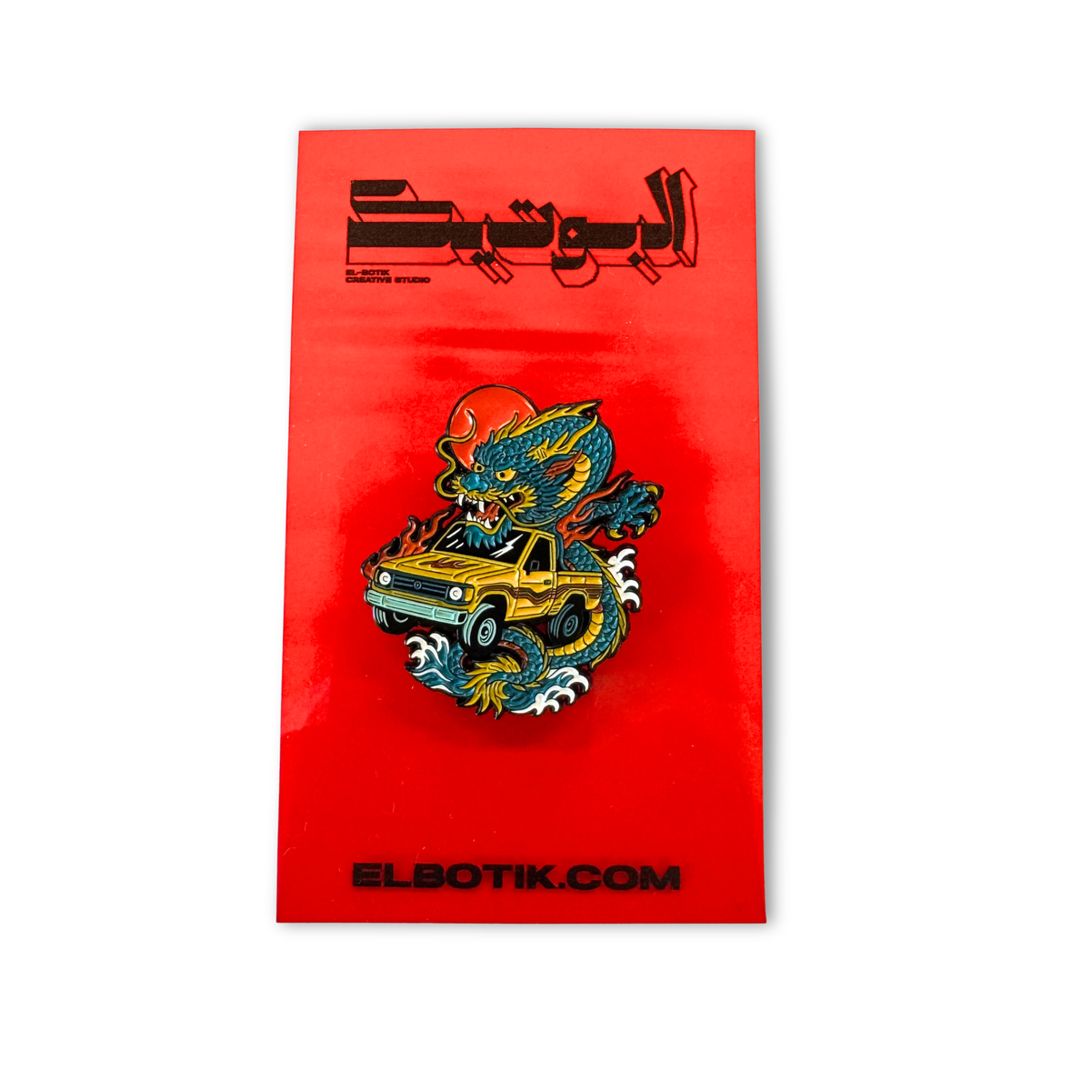 Dragon Shaas pin on backing card