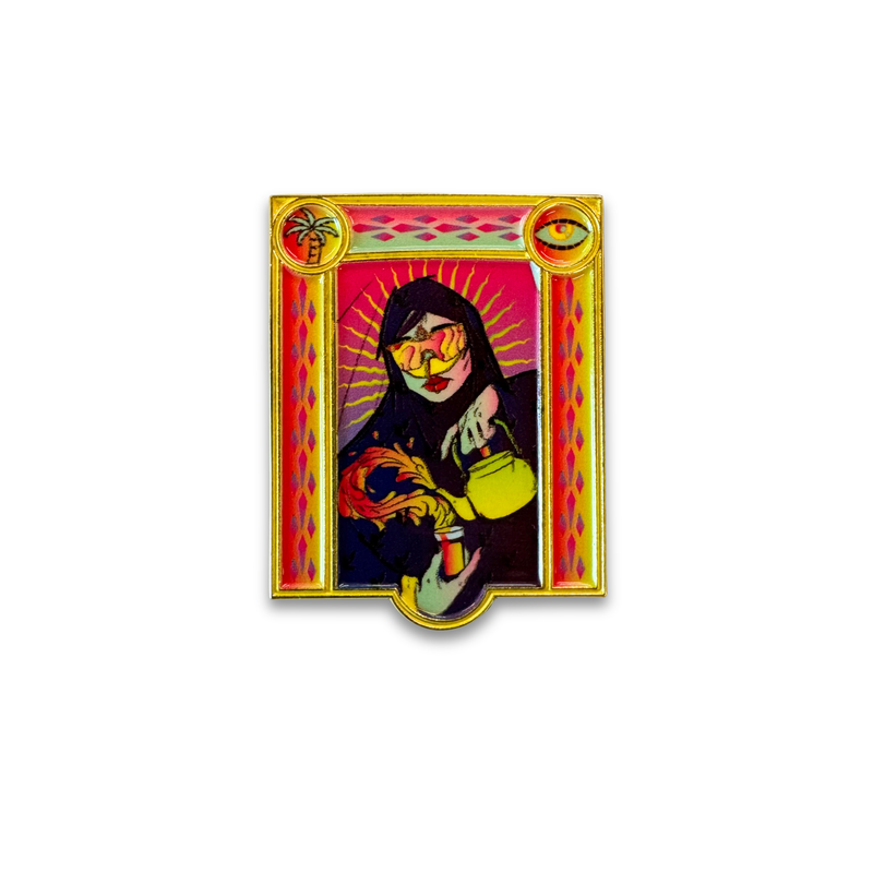 Pop Tea Vibes enamel pin by Elbotik