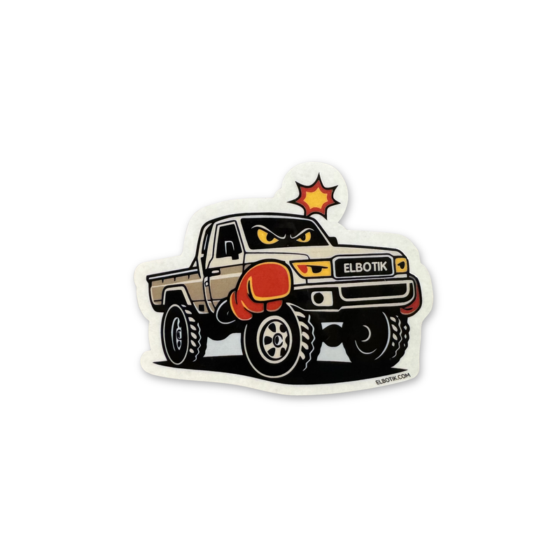 Shaas Boxer Pickup die-cut vinyl sticker by Elbotik