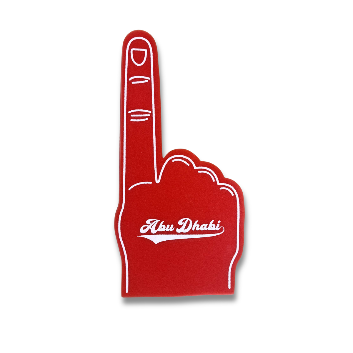 Abu Dhabi foam hand, alternate view