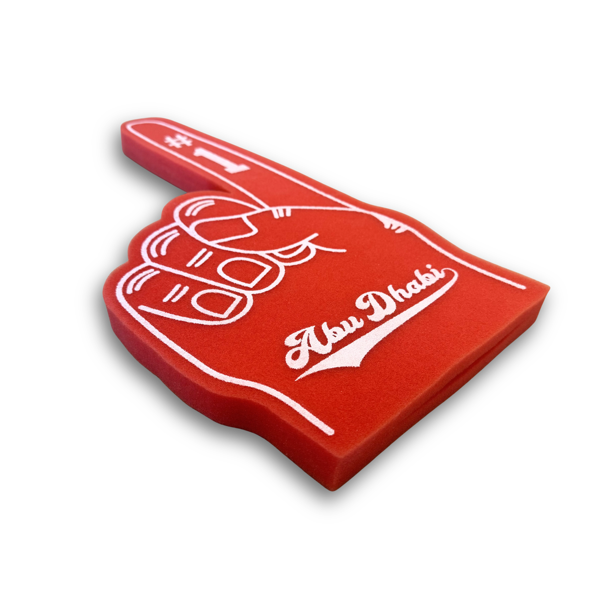 Abu Dhabi foam hand, detail view