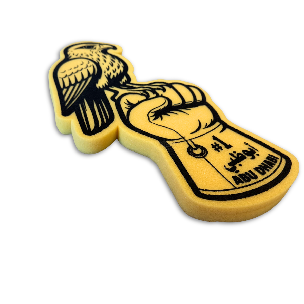 Falconer foam hand, detail