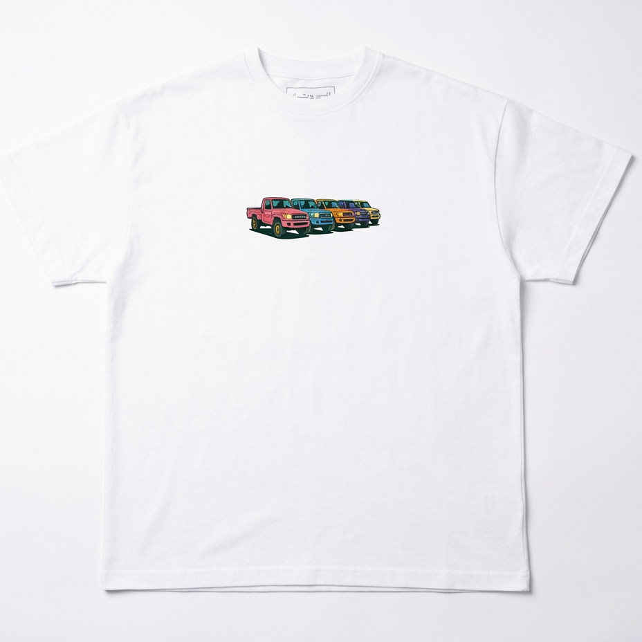 The Shades of Shaas tee, colourway detail