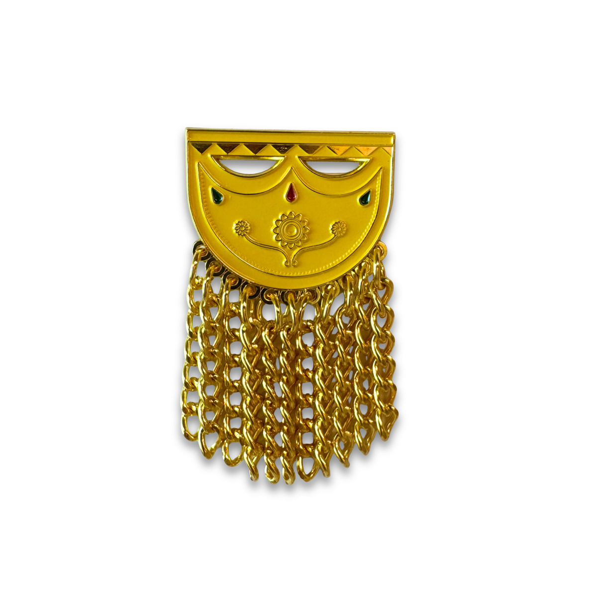 Traditional Emirati shanaf enamel pin by Elbotik