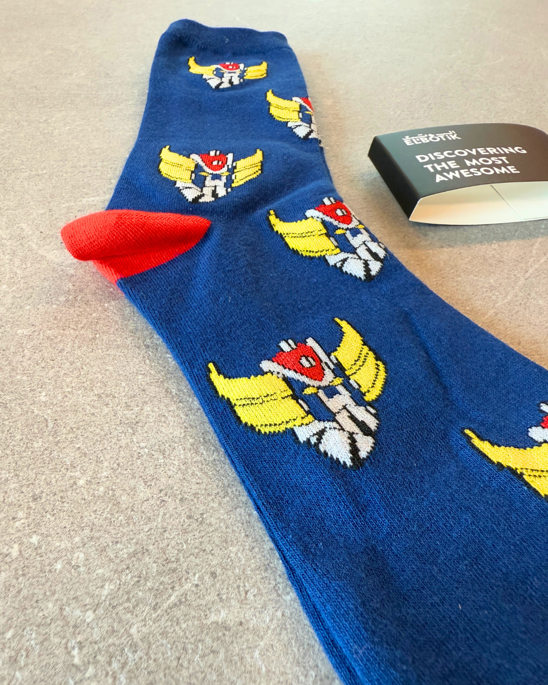 Retro anime socks, pattern detail