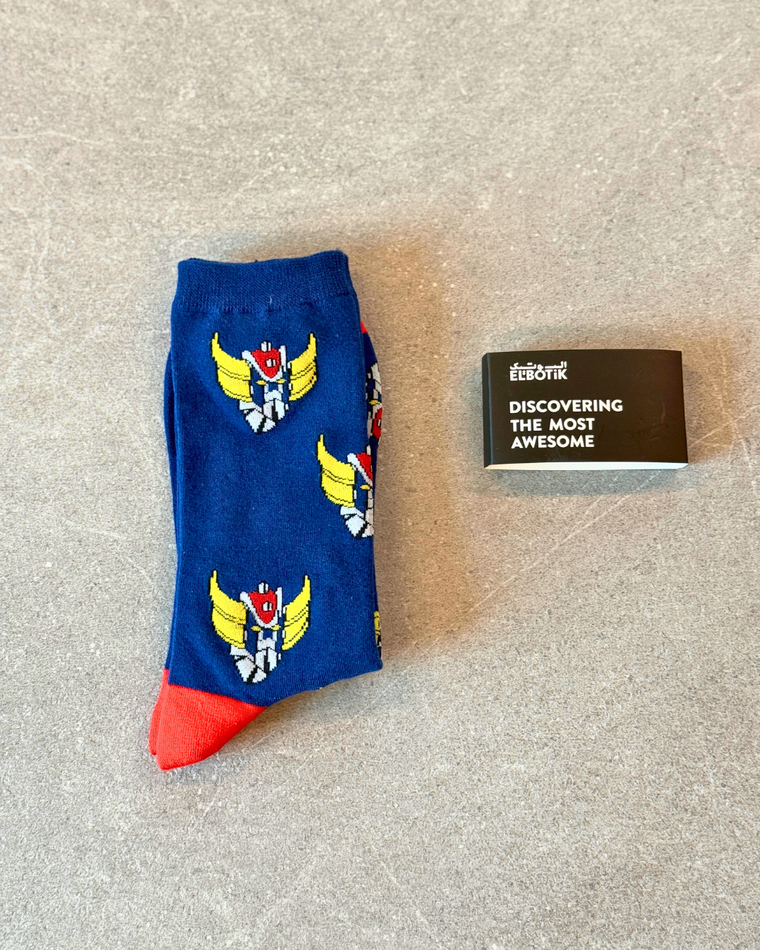 Retro anime socks worn