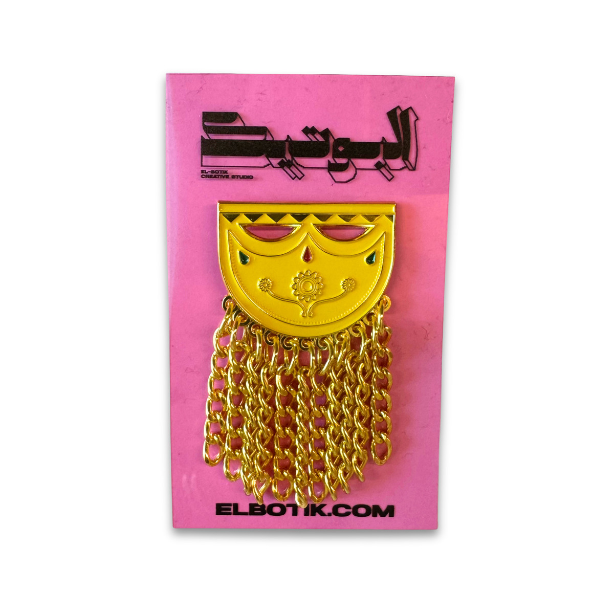 Shanaf pin on backing card