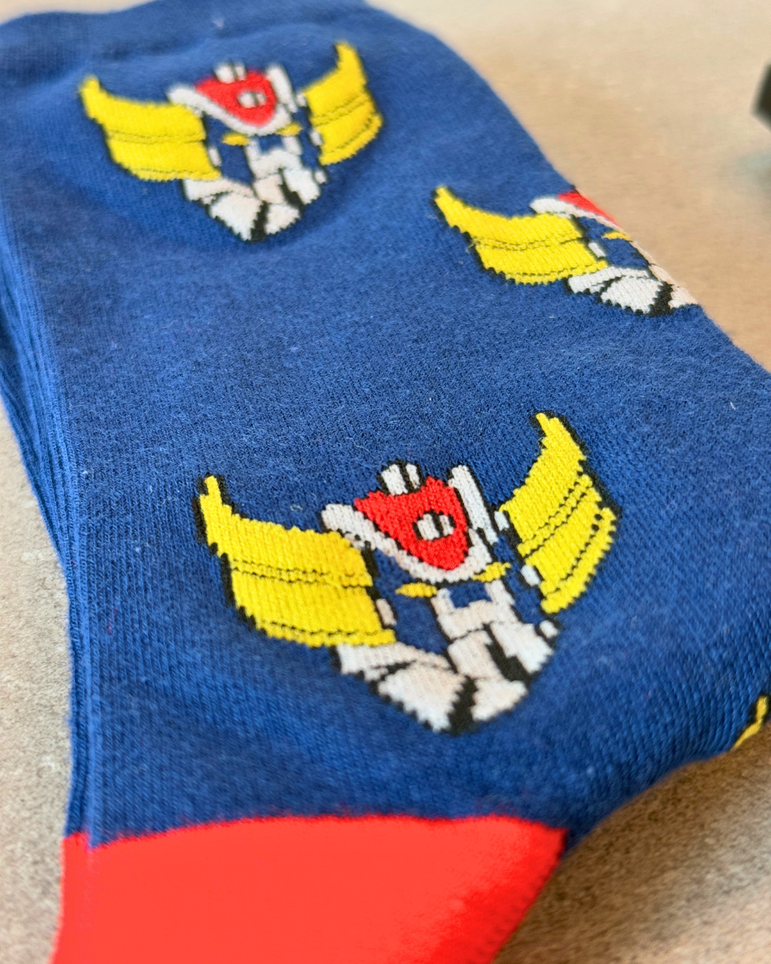 Retro anime socks, alternate view