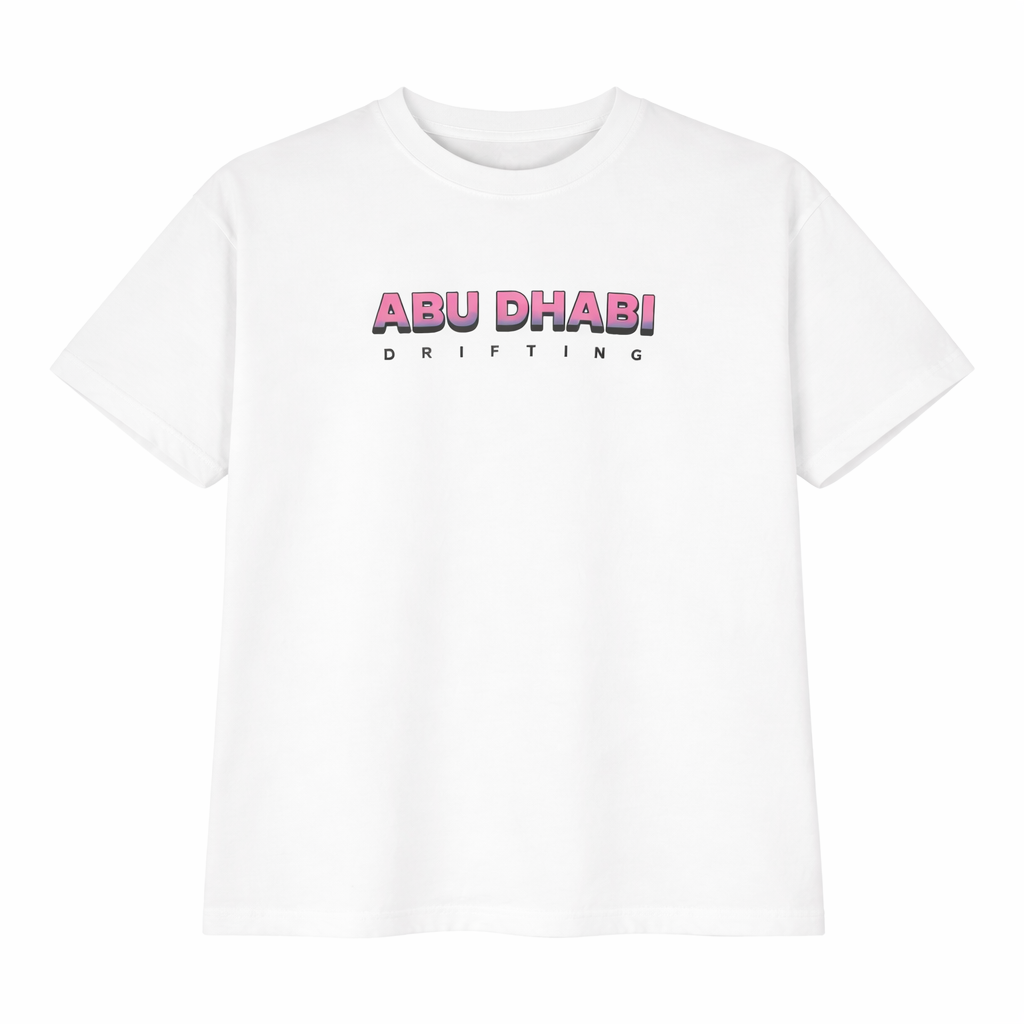 Abu Dhabi Drifting tee, front graphic