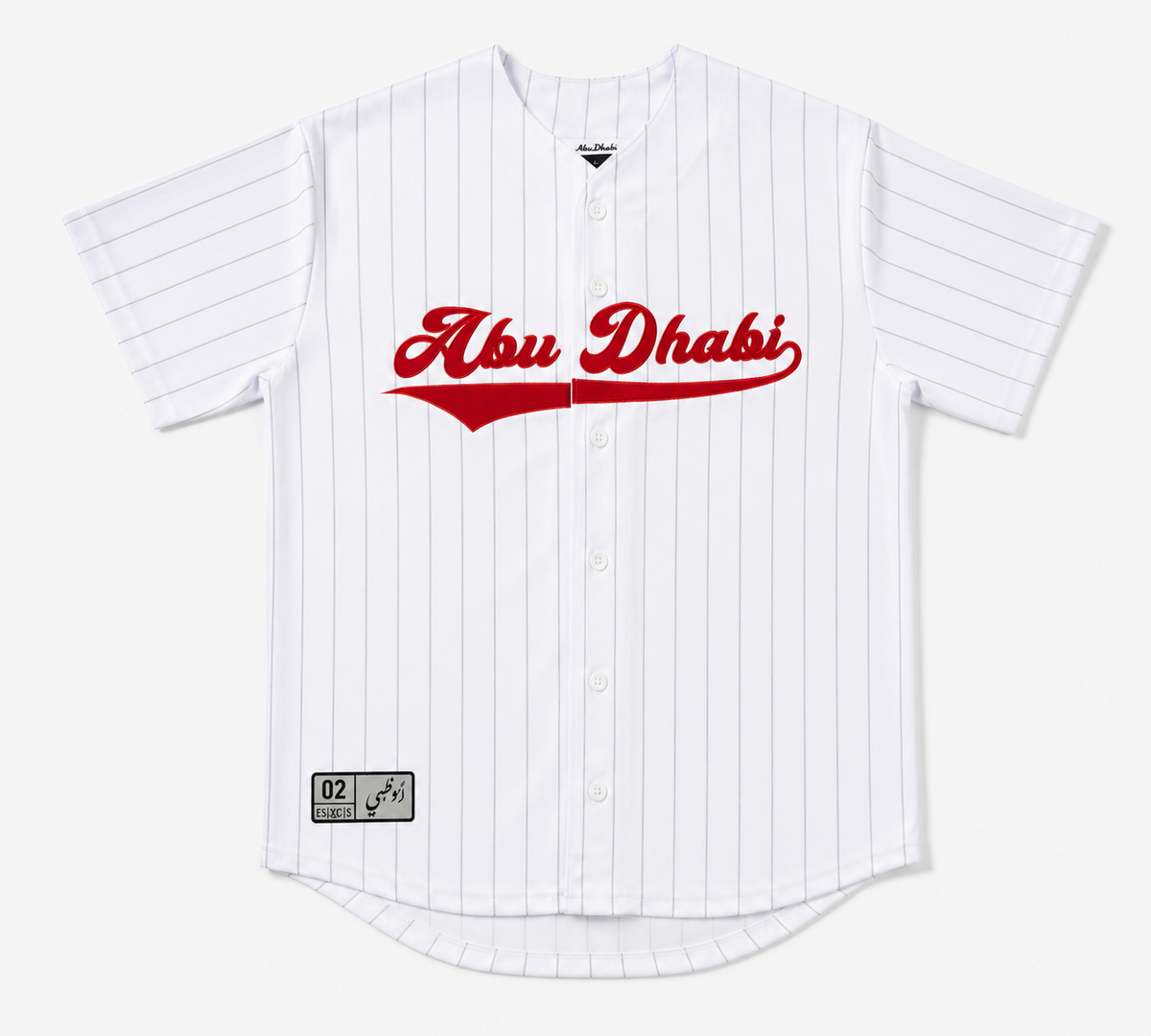 Abu Dhabi Baseball Jersey, front flat lay