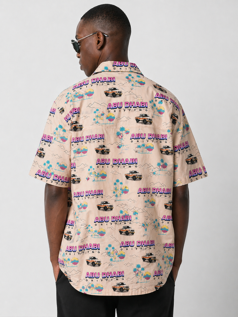 Abu Dhabi Drifting Hawaiian shirt, back view
