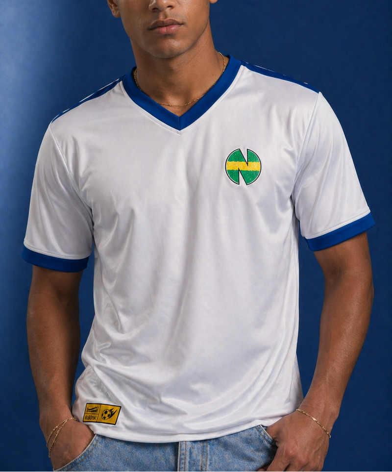 Arabic football jersey worn, front