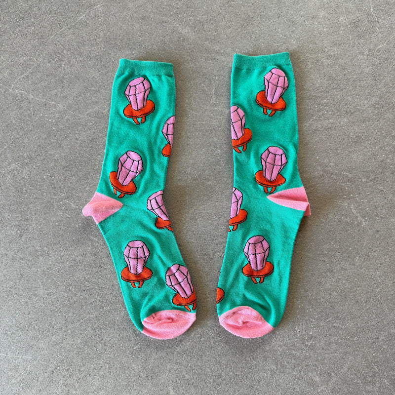 Sugar Rush candy print socks by Elbotik, pair