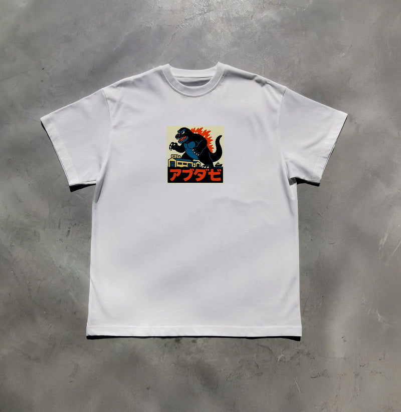 Mina Zayed monster tee in white, front view