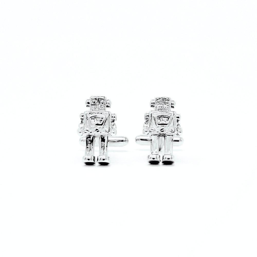 Robot cufflinks, close-up