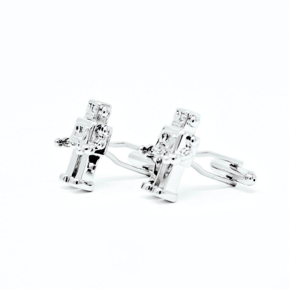 Robot cufflinks, detail