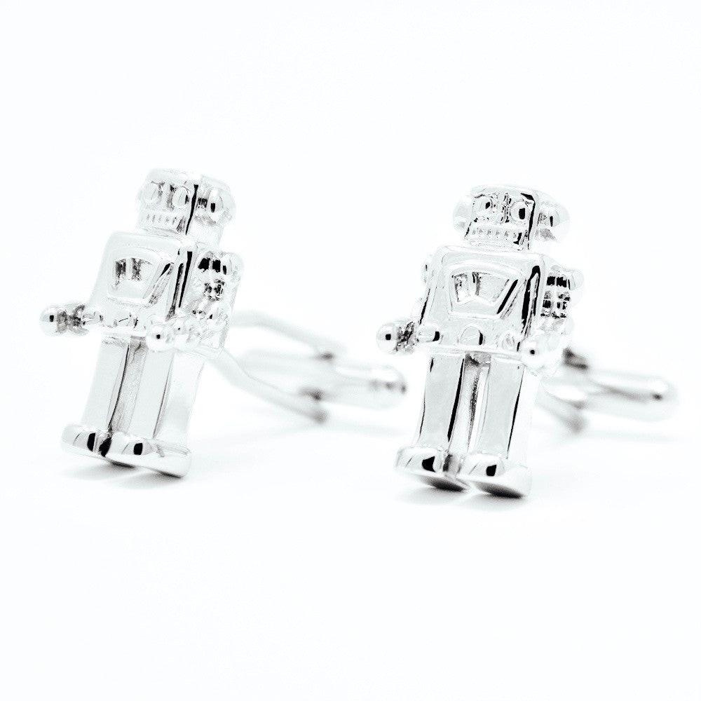 Robot cufflinks by Elbotik, pair