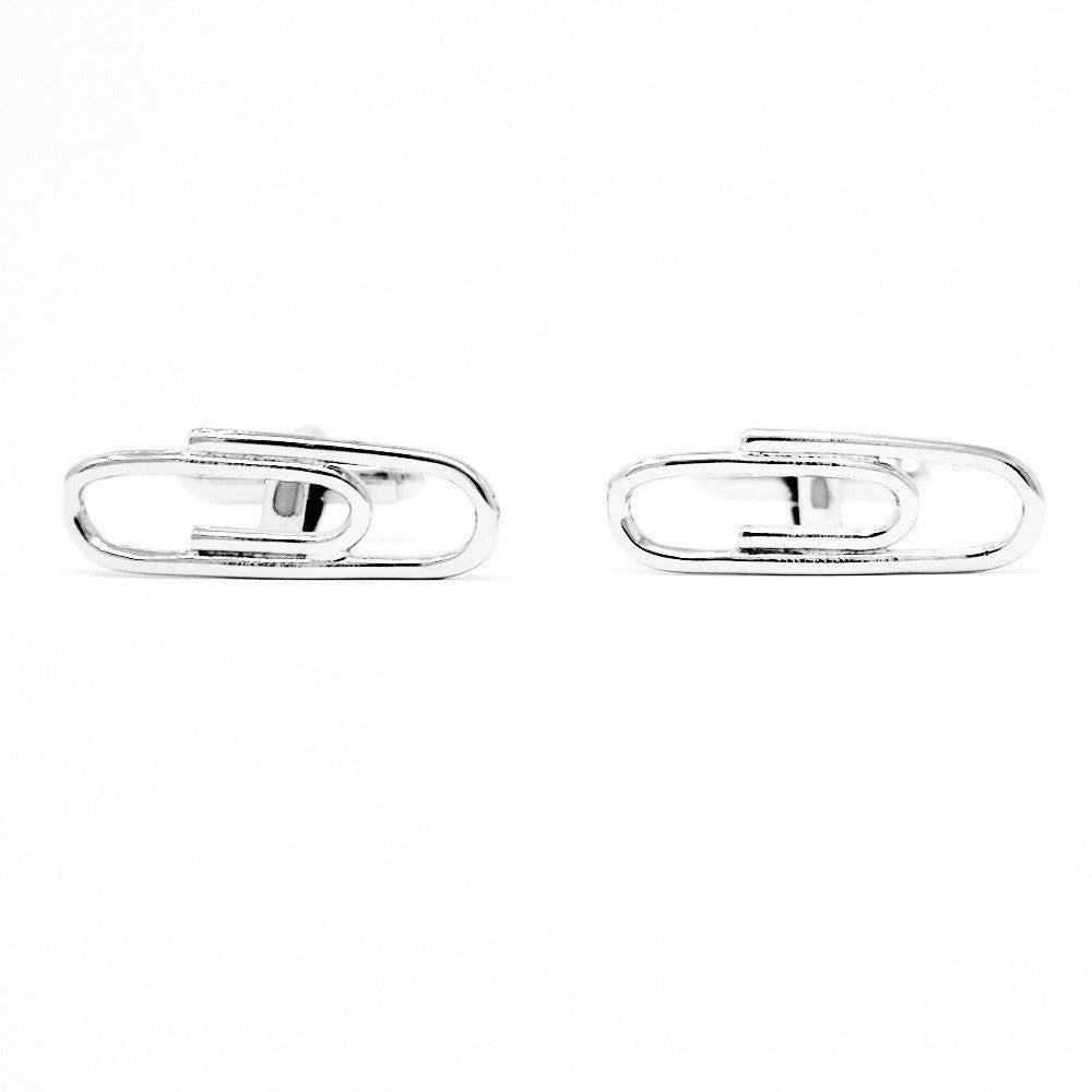Paper clip cufflinks by Elbotik, pair