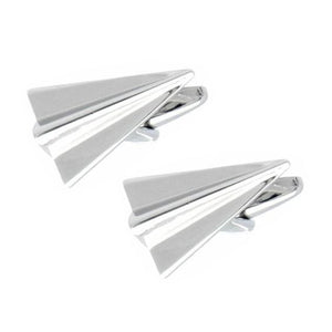 Paper Airplane silver Cufflinks