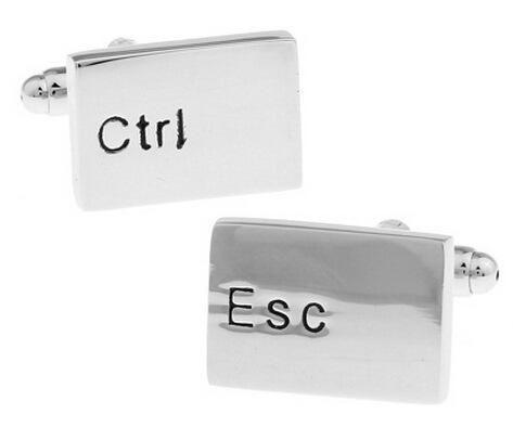 Ctrl and Esc keyboard key cufflinks by Elbotik