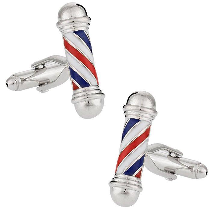 Barber sign cufflinks by Elbotik, pair
