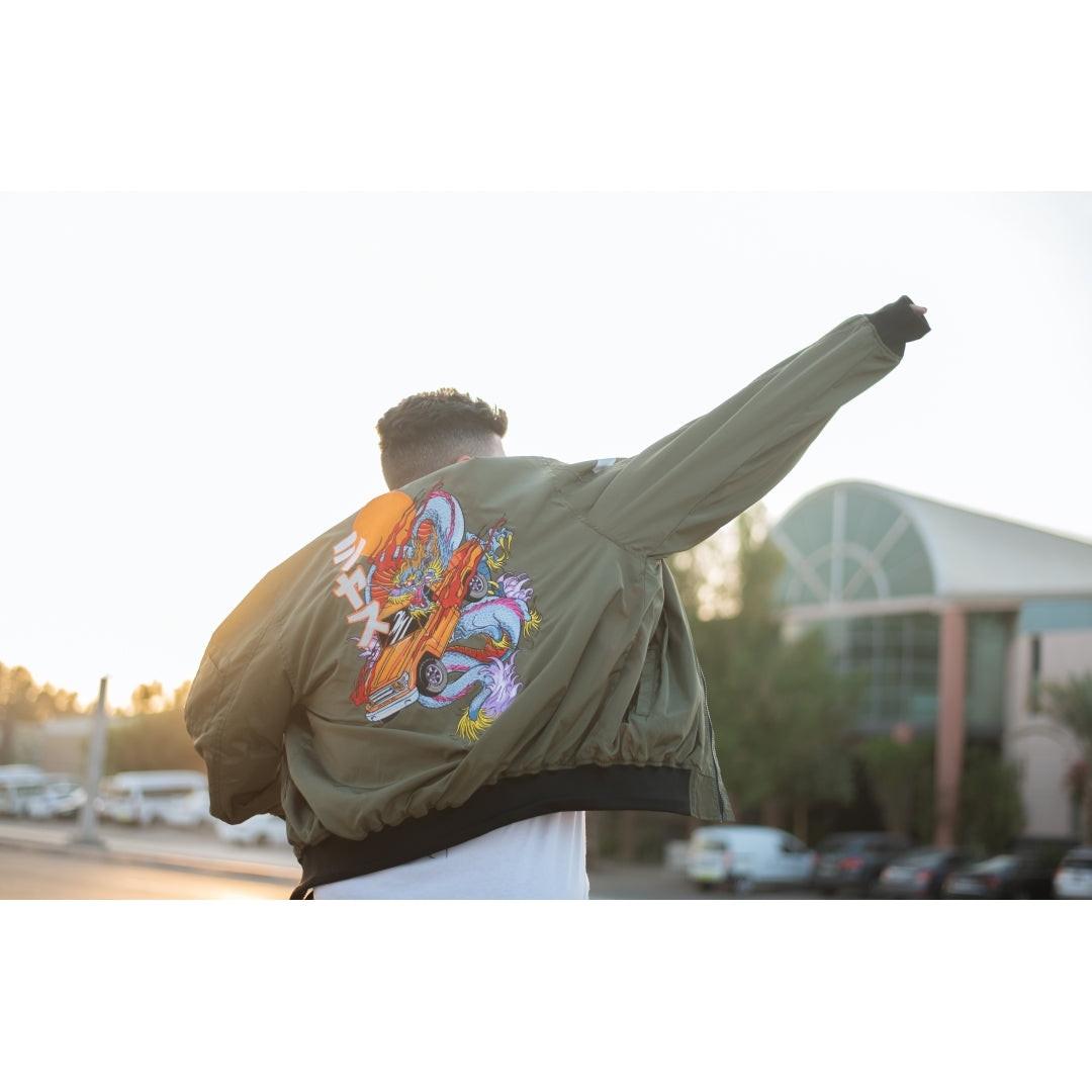 Shaas Dynasty bomber jacket worn, front