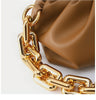 Gold Chain Leather Soft Shoulder Bag