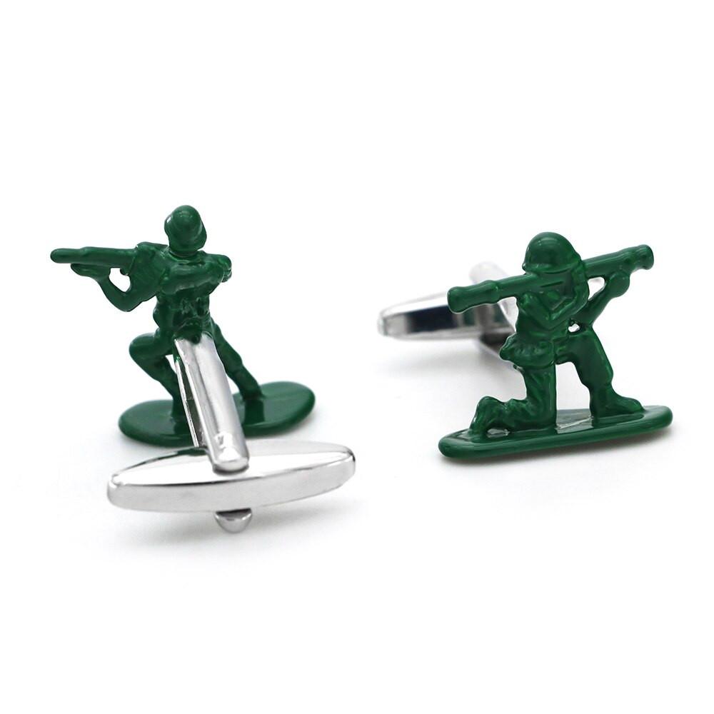 Fighter cufflinks, detail