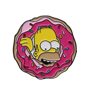 Homer Donut Lapel Pin (The Simpsons Family )