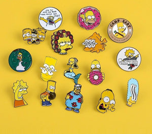Homer and Bart Lapel Pin (The Simpsons Family )