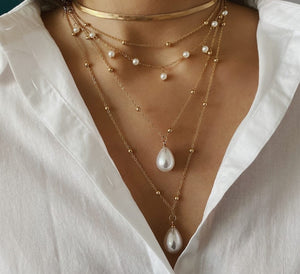 Pearl Tassel Choker Necklace