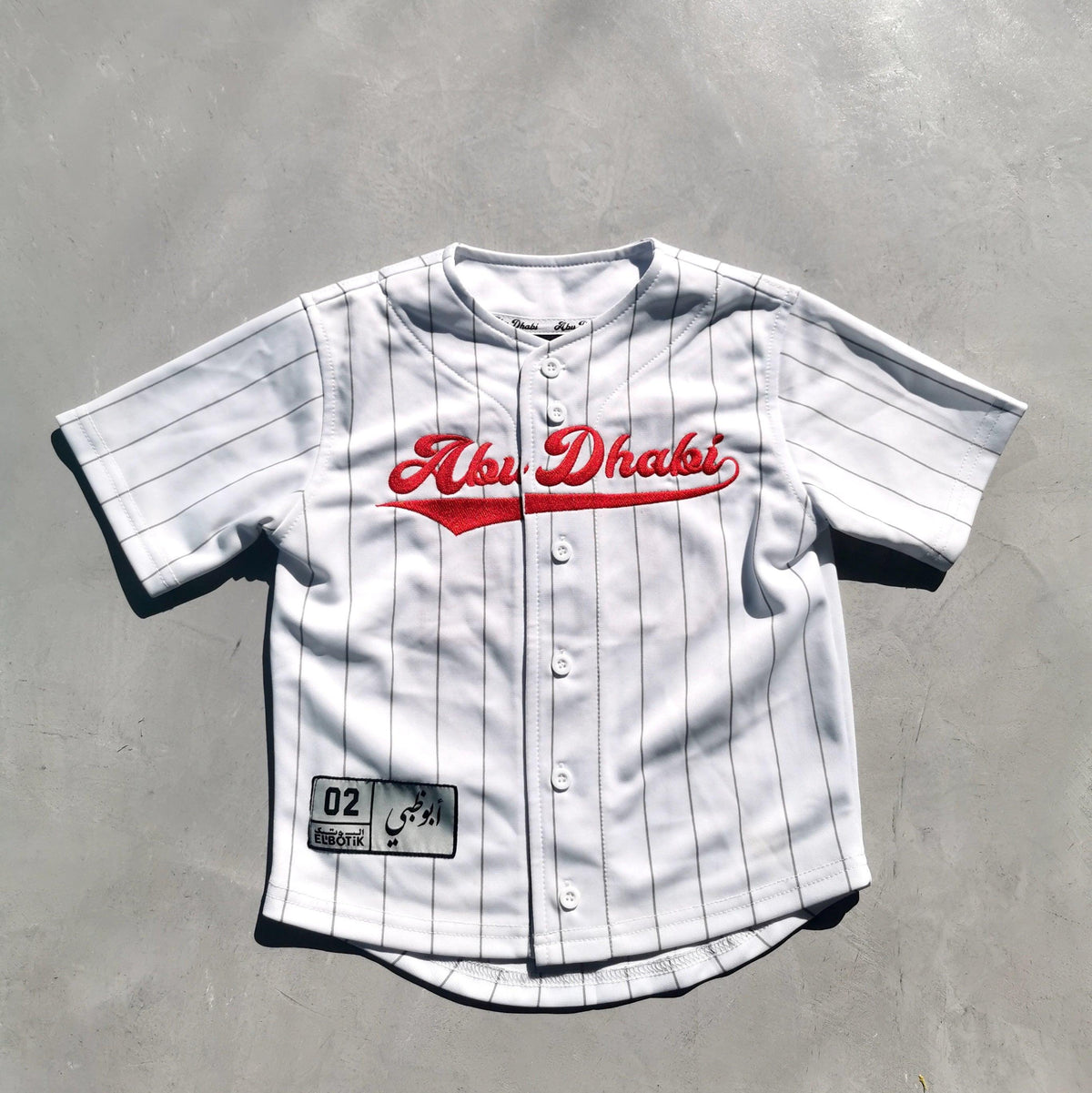 Abu Dhabi All-Stars kids baseball jersey, front view
