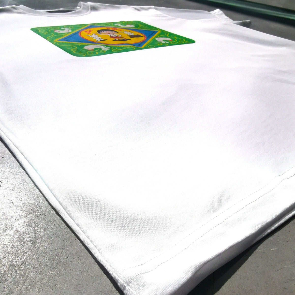 Maroco tee worn, detail