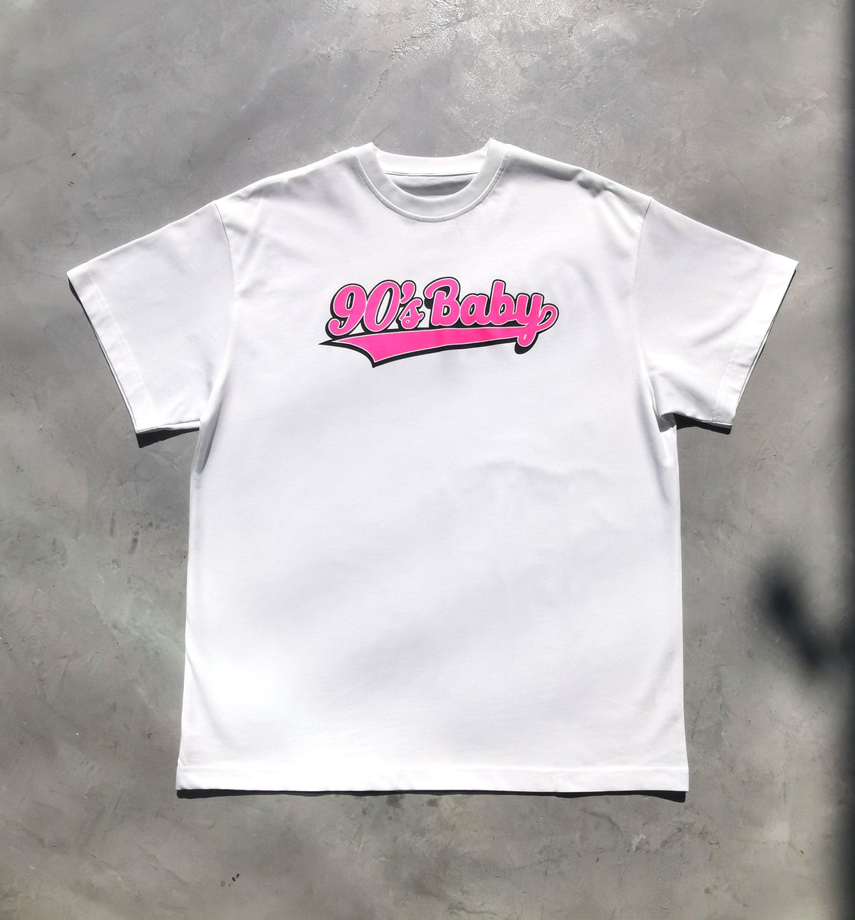 90s Baby tee worn, detail