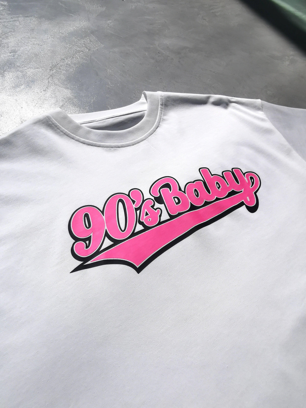 90s Baby tee worn, back detail