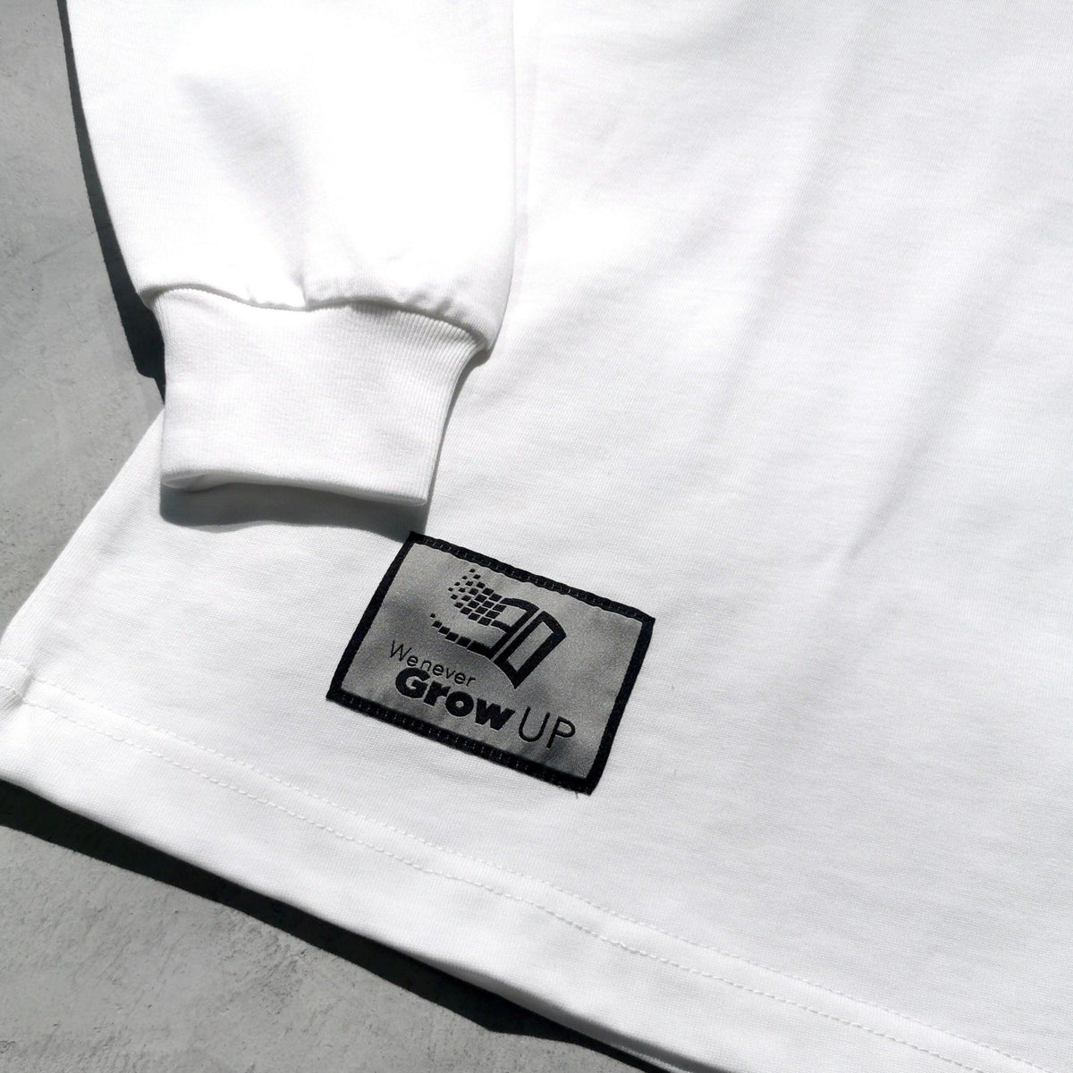 We Never Grow Up long sleeve, alternate angle