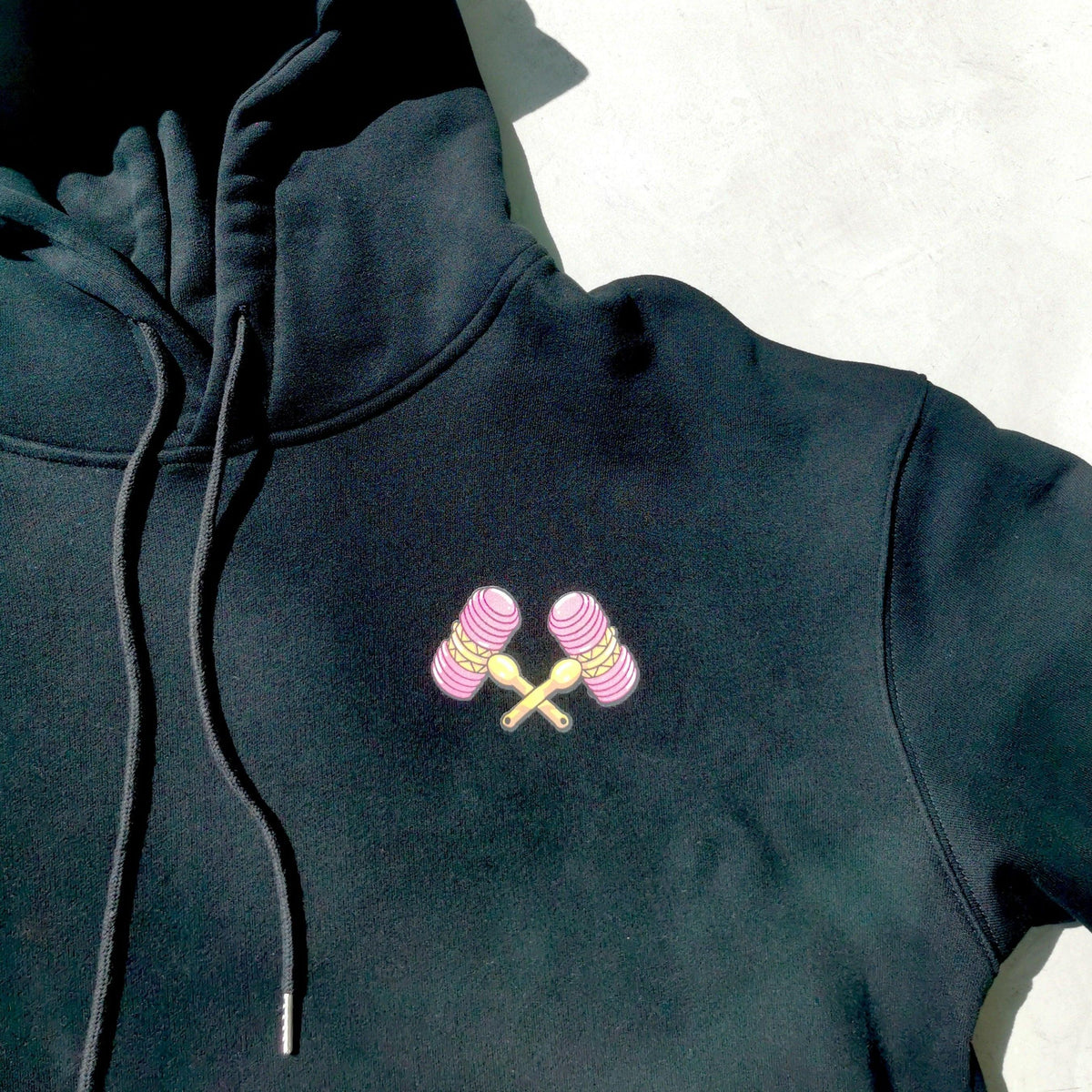 Muka Muka hoodie, back view