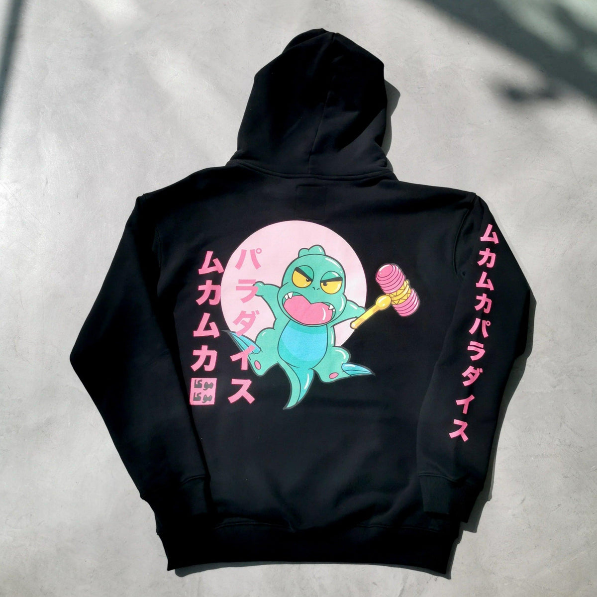 Muka Muka hoodie, graphic close-up