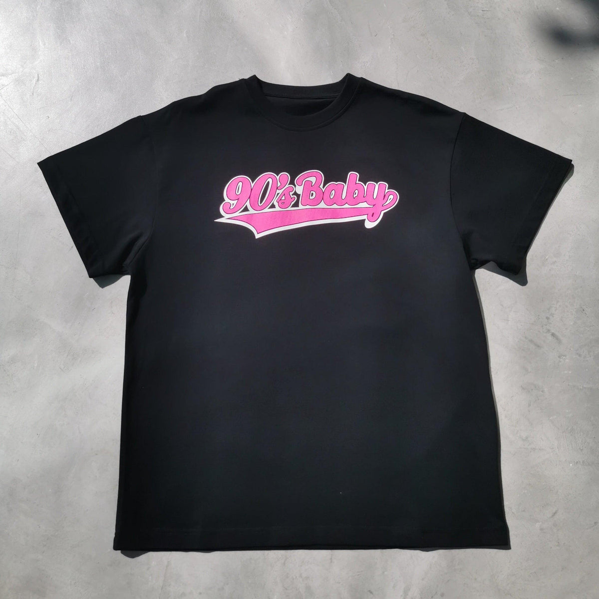 90s Baby tee worn, front detail
