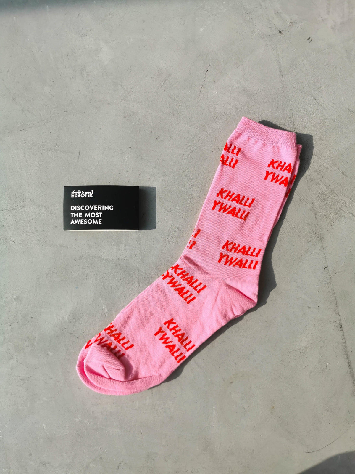 Khalli Ywalli pink socks, alternate view
