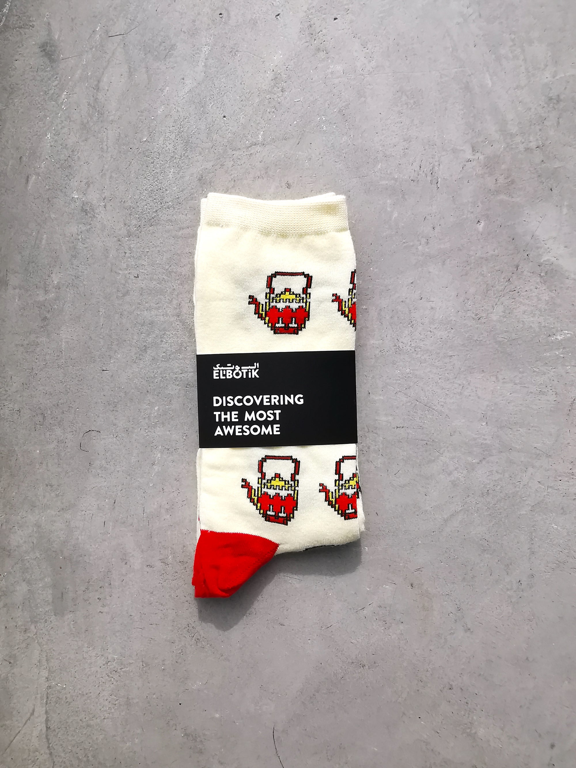 Pixelated Teapot Socks