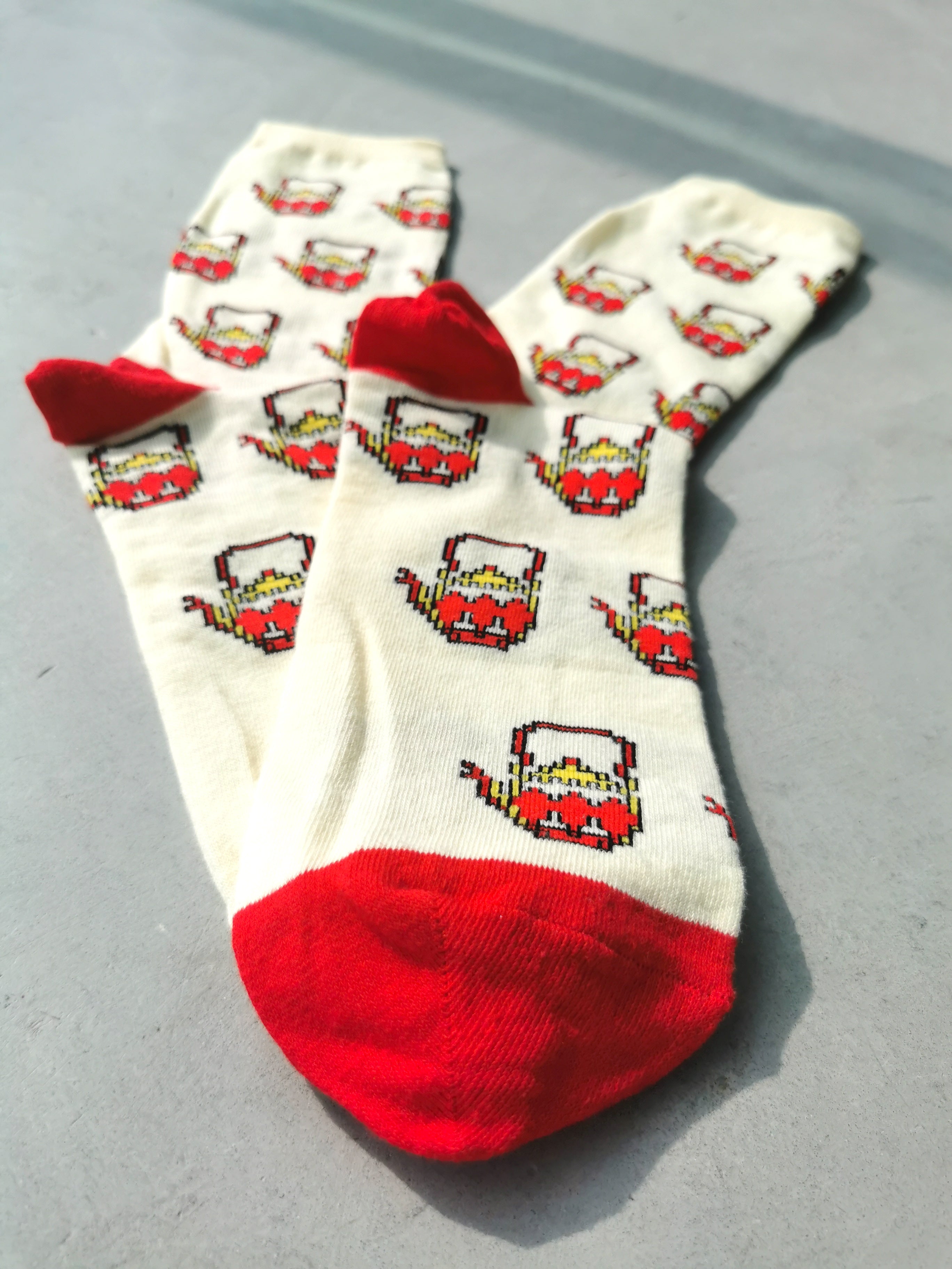 Pixelated Teapot Socks