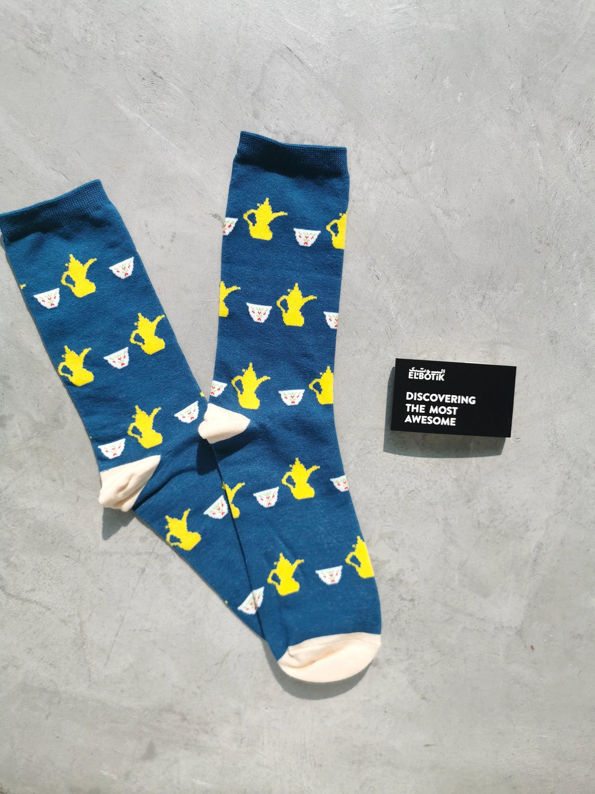 Arabic coffee socks worn