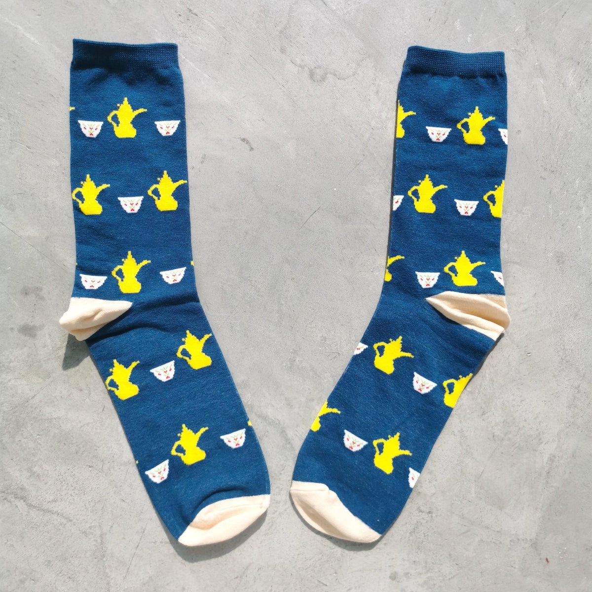 Arabic coffee dallah and finjan socks by Elbotik, pair