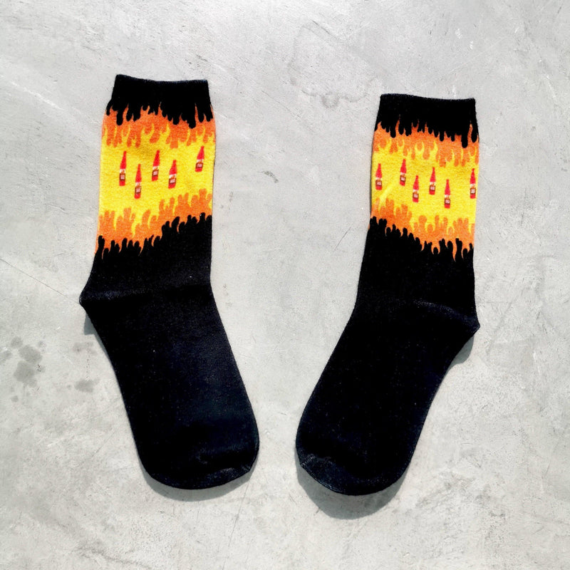 Daqoos hot sauce socks by Elbotik, pair