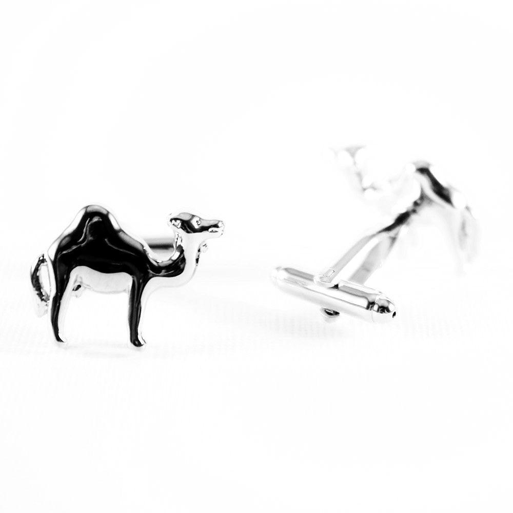 Camel cufflinks, side view