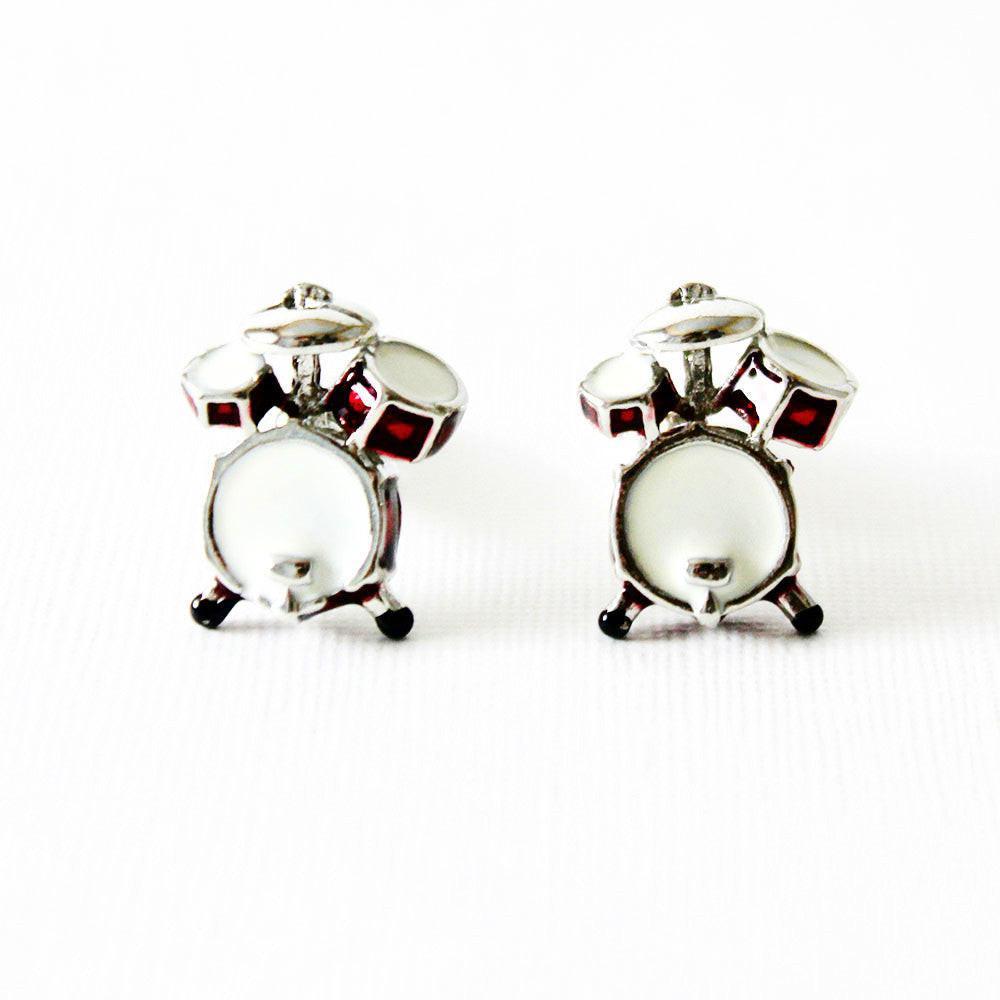 Drum kit cufflinks by Elbotik, pair