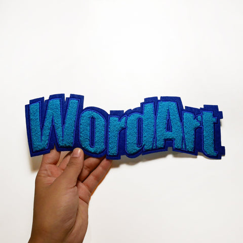 WORDART CHENILLE PATCH